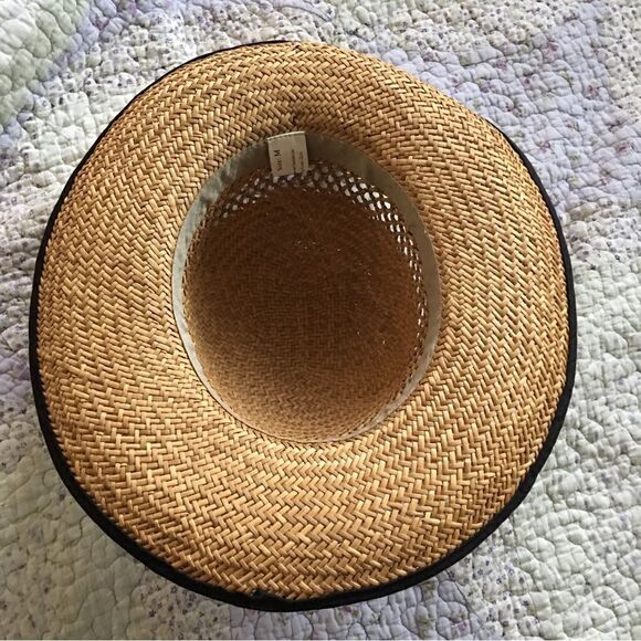 Straw Summer Hat with Black Ribbon - Picture 2 of 5